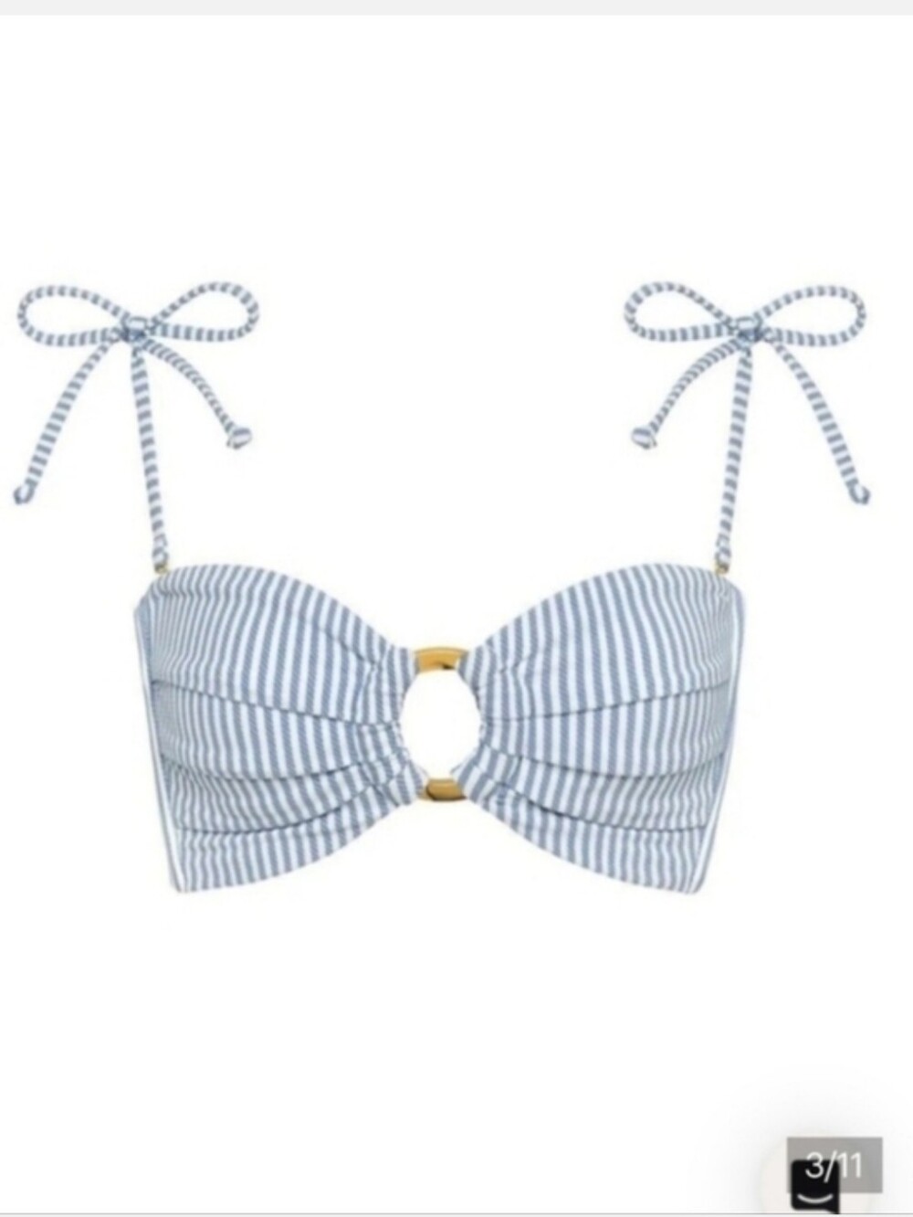 Montce Blue and White Striped Bikini Set - Picture 3 of 11